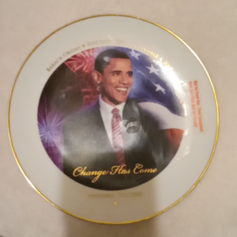 Barack Obama decorative plate